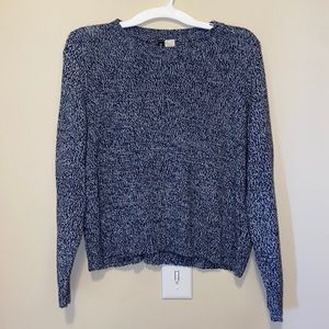 Lightweight Black and White Knit Sweater